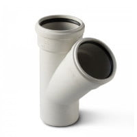 Фото Тройник Polytron Stilte Plus диаметр-диаметр-угол 110x110/45° мм